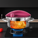 [Llevá 2 Pagá 1] Olla a Presión 2 en 1 con Triple Capa de Acero Inoxidable Antiadherente y Tapa de Vidrio +REGALO: Juego de Utensilios de Cocina