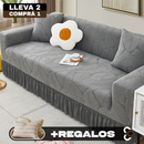 [Llevá 2 Pagá 1] Funda para Sofá Santino en Algodón y Poliéster (¡Diseño Majestuoso y Confortable!) +2 Almohadas de Regalo