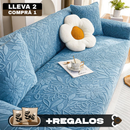 [Llevá 2 Pagá 1] Funda para Sofá Floral en Poliéster y Elastano (¡Renová tu hogar con encanto y confort!) + 2 Fundas para Almohadones