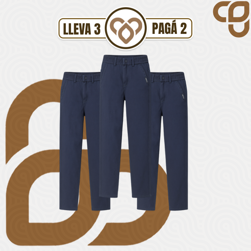 [Llevá 3 Pagá 2] Pantalón Ajustable Vitoria en Algodón y Elastano (¡Se adapta a tu cuerpo con estilo!)