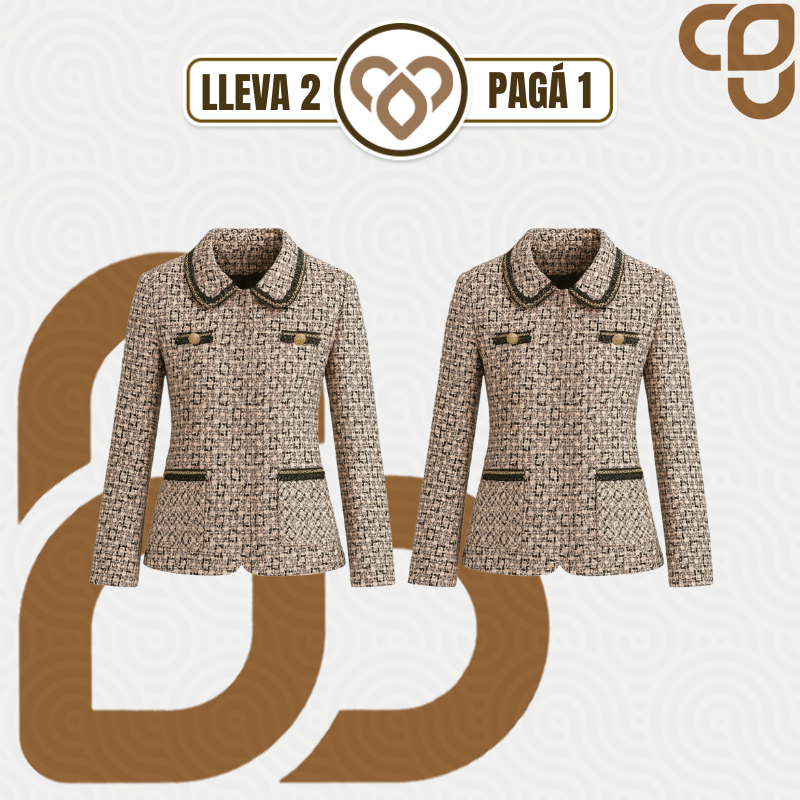 [Llevá 2 Pagá 1] Blazer Femenino Isabella en Tweed Premium (¡Elegancia Atemporal y Terminación Sofisticada!)