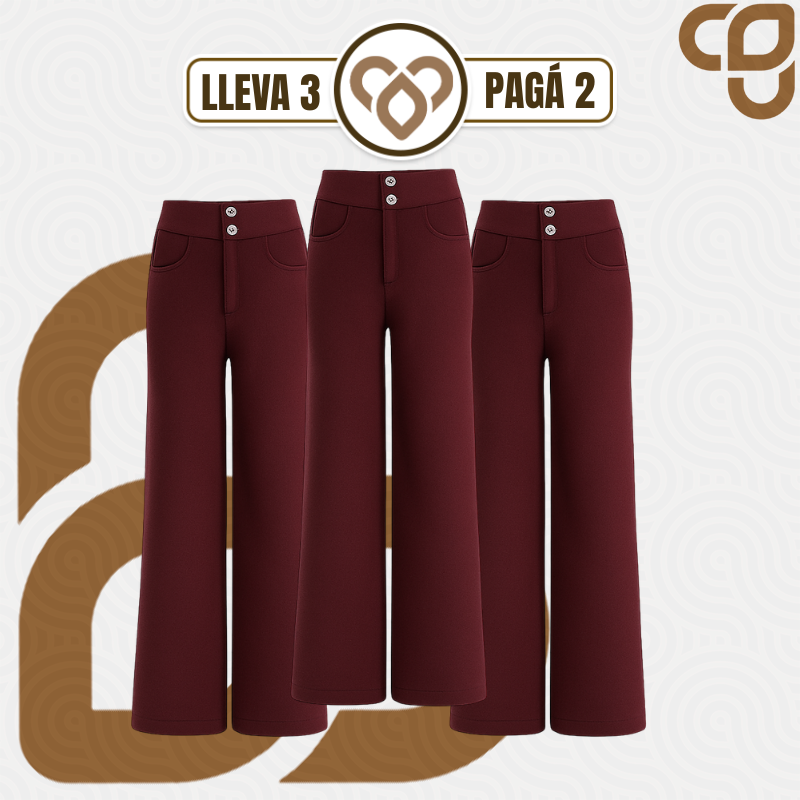 [Llevá 3 Pagá 2] Pantalón Social Femenino en Seda Hielo y Poliéster Diorah (Diseño Fino y Encantador)