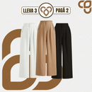 [Llevá 3 Pagá 2] Pantalón Femenino en Seda Hielo y Poliéster Selina Confort y Elasticidad Premium