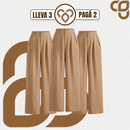 [Llevá 3 Pagá 2] Pantalón Femenino en Seda Hielo y Poliéster Selina Confort y Elasticidad Premium